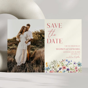 Save The Date Fleur Sauvage Fleur Fleuriste Jardin Photo Mariage