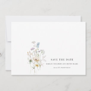 Save The Date Fleur sauvage simple Mariage Floral Enregistrer la