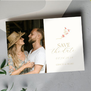 Save The Date Fleur sauvage Whimsical Photo Wedding Enregistrer 