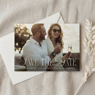 Save The Date Fleurir l'accent Photo de mariage