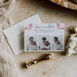 Save The Date Fleurs de cerisiers roses 3 Photo