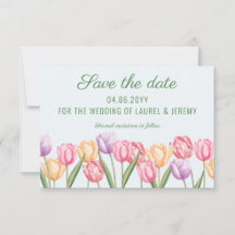 Fleurs de tulipes pastel aquarelle Mariage de prin