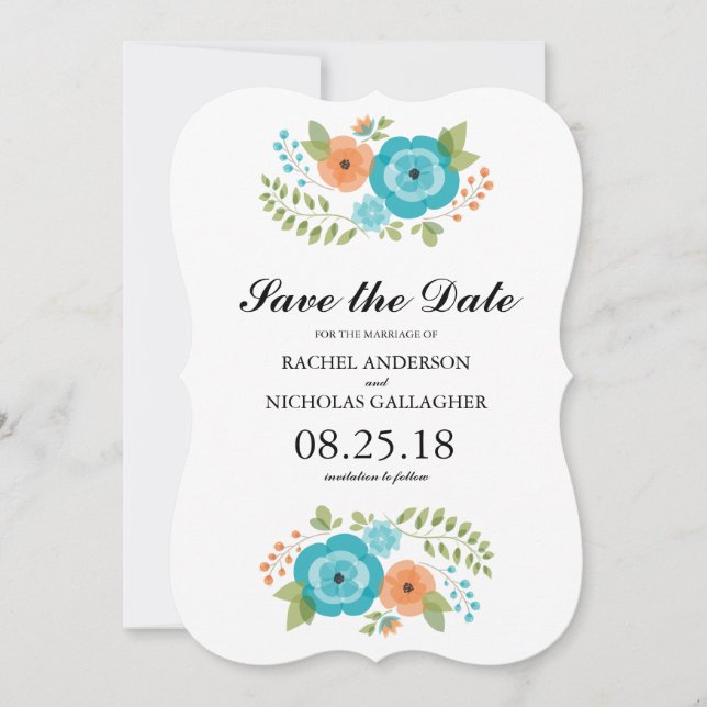 Save The Date Fleurs d'été simples | Enregistrer la date (Devant)