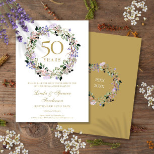 Save The Date Fleurs pour le 50e anniversaire de mariage