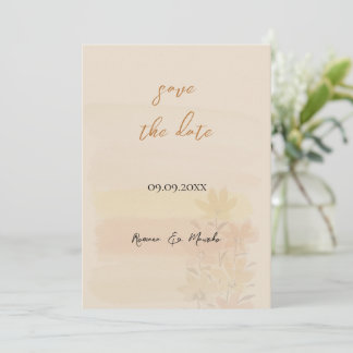 Save The Date Fleurs sauvages artistiques rustiques Art aquarell