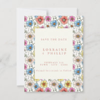 Fleurs sauvages vibreuses sans couture motif maria