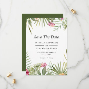 Save The Date Fleurs tropicales