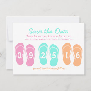 Save The Date Flip Flop Beach Enregistrer la date