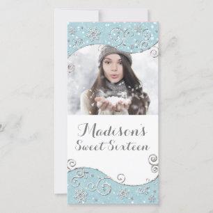 Save The Date Flocons de neige de merveilleux hiver Photo spiral