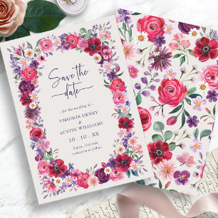 Save The Date Floral brillant