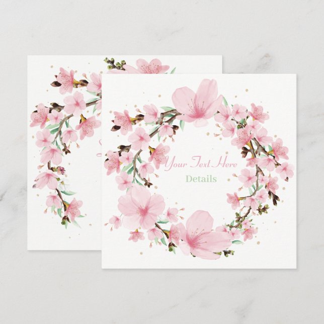 Save The Date Floral Enregistrer La Date (Devant / Derrière)