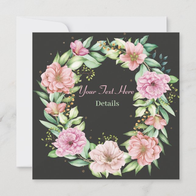 Save The Date Floral Enregistrer La Date (Devant)