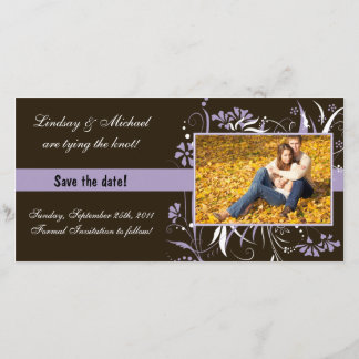 Save The Date Floral Enregistrer la date Mariage - Violet