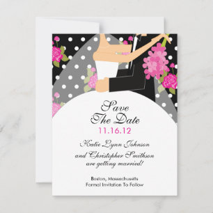Save The Date Floral Mariée & Salle Enregistrer La Date Invitati