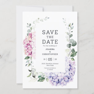 Save The Date Florales rose pâle Mariage botanique moderne