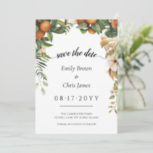 Save The Date Flore d'or   Élégante verdure d'Eucalyptus