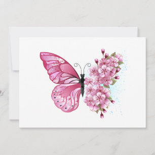 Save The Date Flower Butterfly