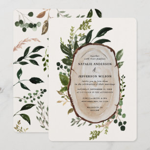 Save The Date Foliage rustique Ferme Mariage élégant