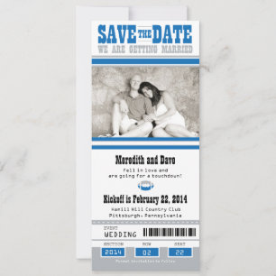 Save The Date Football Billet mariage Enregistrer la date