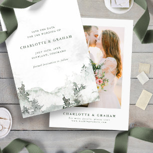 Save The Date Forêt Aquarelle