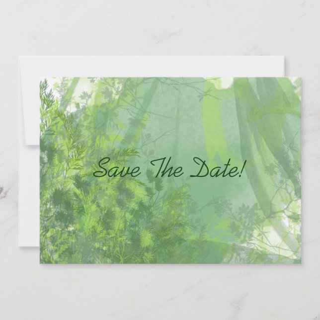 Save The Date Forêt d'aquarelle Enregistrer la date (Devant)