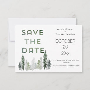 Save The Date Forêt de montagne moderne