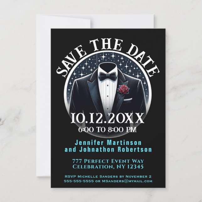 Save the date | Formel | Invitation Tuxedo (Devant)