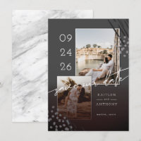 Formes Abstraites Marbre gris foncé Retour & 2 Pho