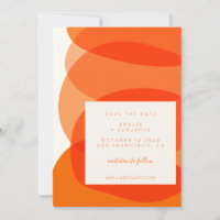 Formes Abstraites modernes en Mariage orange chic