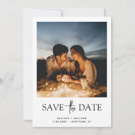 Save the Date Foto-Ankündigung Flachkarte