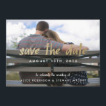 Save the Date Foto Card Gold Foil Hipster<br><div class="desc">Eine angesagte und moderne Save the Date Fotokarte mit einzigartigen Buchstaben in metallischer Goldfolie,  um Ihr LieblingsFoto zu ergänzen und Ihre Gäste Save the Date zu informieren! Foto © Emily Gilbert Fotografy</div>