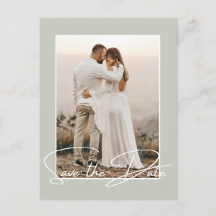 Save the Date Foto Chic Stilvolle Hochzeitsankündi Ankündigungspostkarte