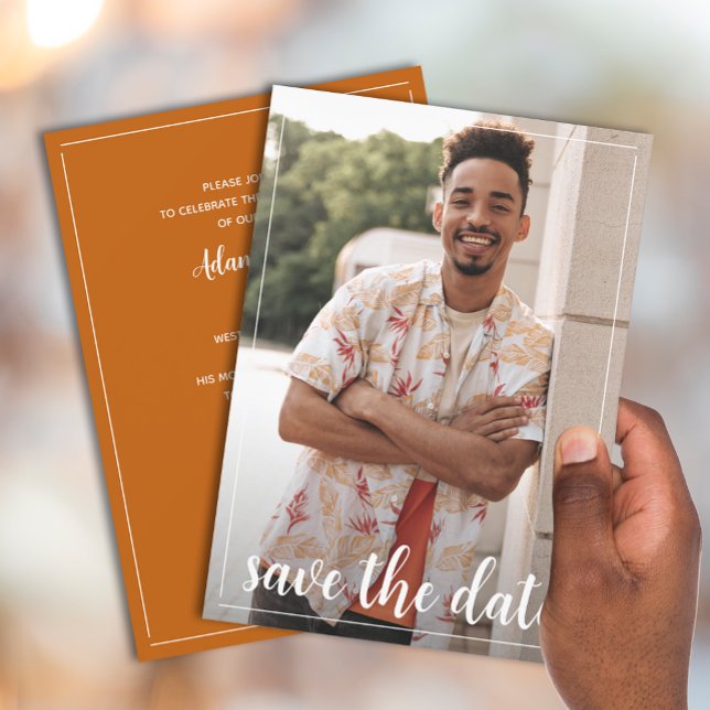 Save the Date-Foto-Graduierungspartei Einladung (Von Creator hochgeladen)