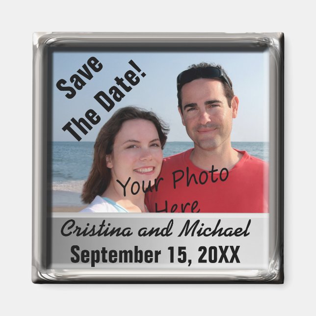 Save the Date Foto Magnet (Vorne)