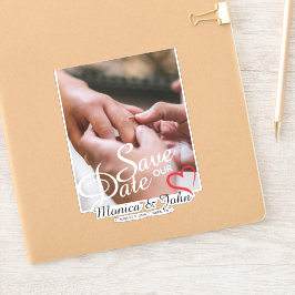 Save the Date Foto Personalisiert Aufkleber