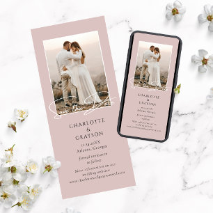 Save the Date Foto Stilvolle Hochzeitsankündigung Ankündigung