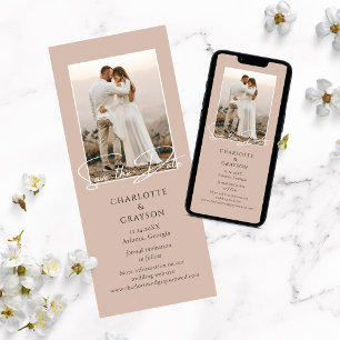 Save the Date Foto Stilvolle Hochzeitsankündigung Ankündigung