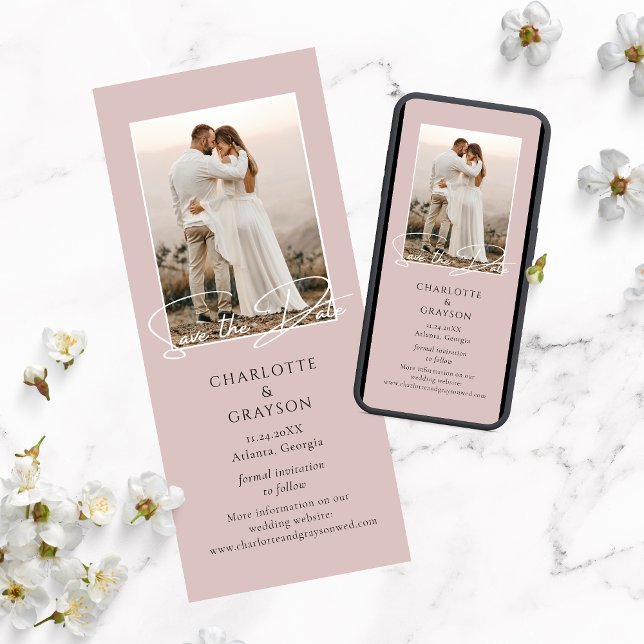 Save the Date Foto Stilvolle Hochzeitsankündigung Ankündigung (Von Creator hochgeladen)