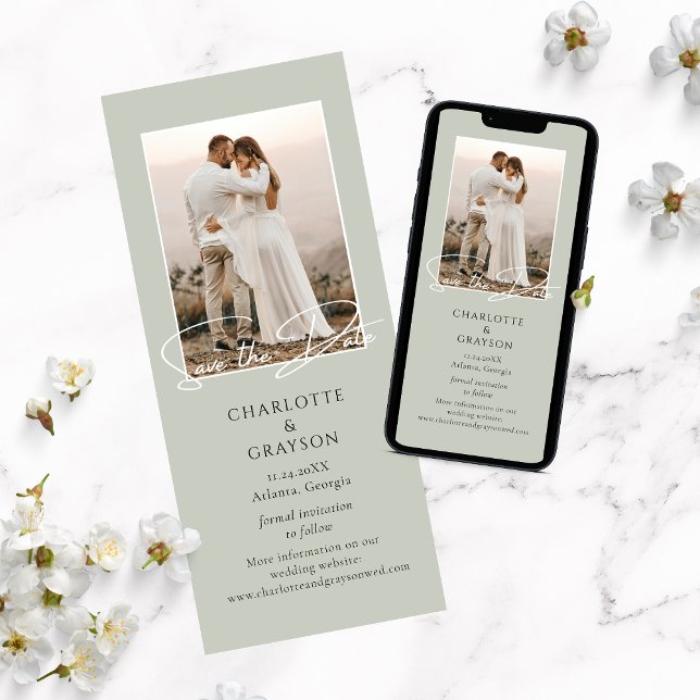 Save the Date Foto Stilvolle Hochzeitsankündigung Ankündigung (Von Creator hochgeladen)