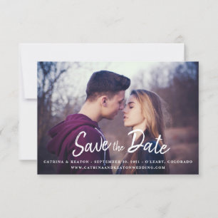 Save the Date - Foto und Hintergrundfarbe der DIY