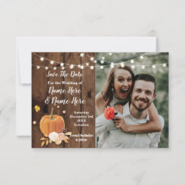 Save the Date Foto Wood Pumpkin Foto Hochzeit
