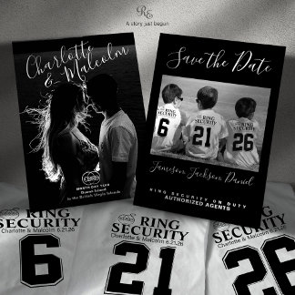 Save the Date Fotokarte mit Ring Security