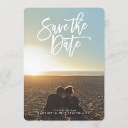 Save the Date Fotokarte, Pinselschrift