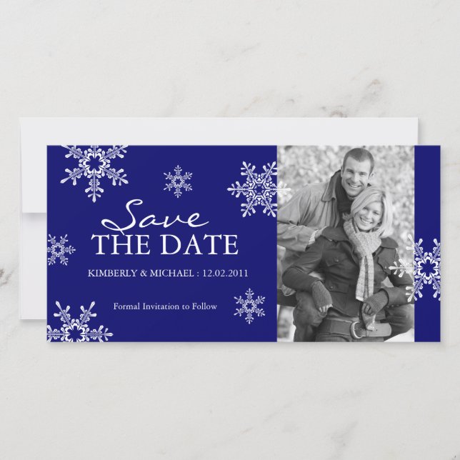 Save the Date - Fotokarten für Winterhochzeiten (Vorderseite)