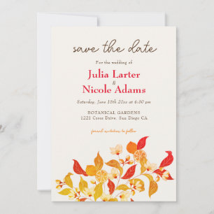 Save The Date Fraîcheur Citrus Foliage Mariage