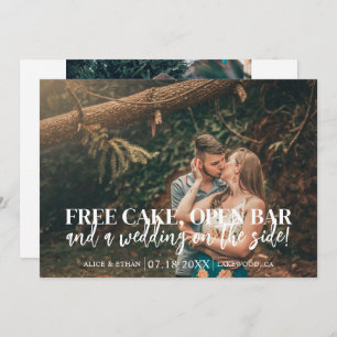 Save The Date Free Cake Open Bar Funny Mariage