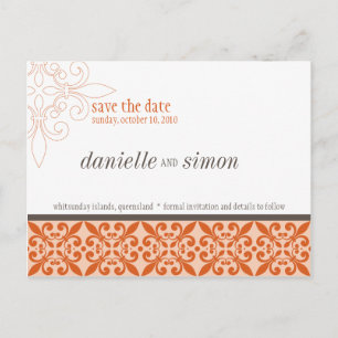 SAVE THE DATE:: frisches 1 Ankündigungspostkarte