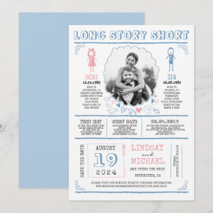 Save The Date Fun Décontracté et mignon Enregistrer la photo Dat