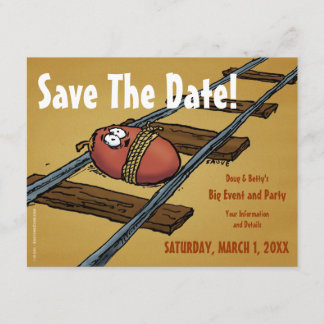 Save the Date Funny Date on Tracks Invasion