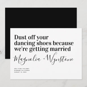 Save The Date Funny Mariage de typographie moderne